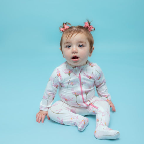 organic-footie-pink-petals-norani-baby - Sophia's Style -2
